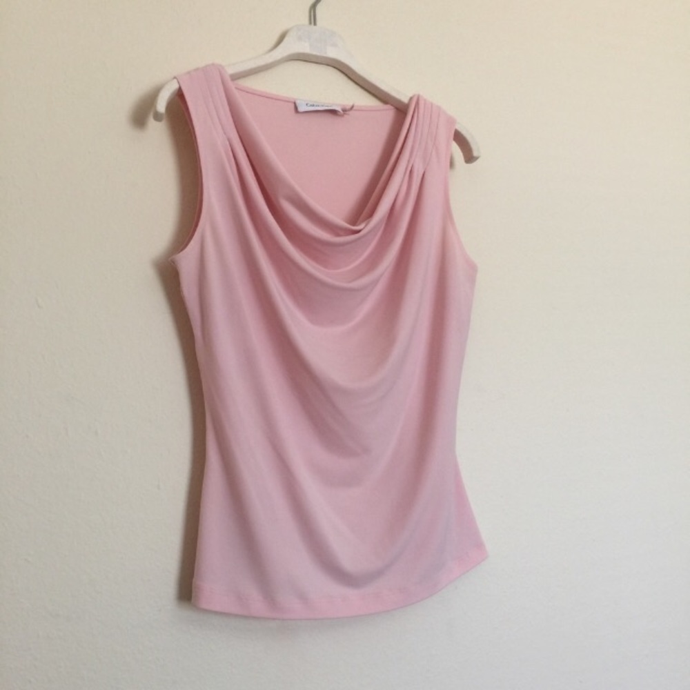 Close out Sale! Calvin Klein Blush Pink Cowl Neck